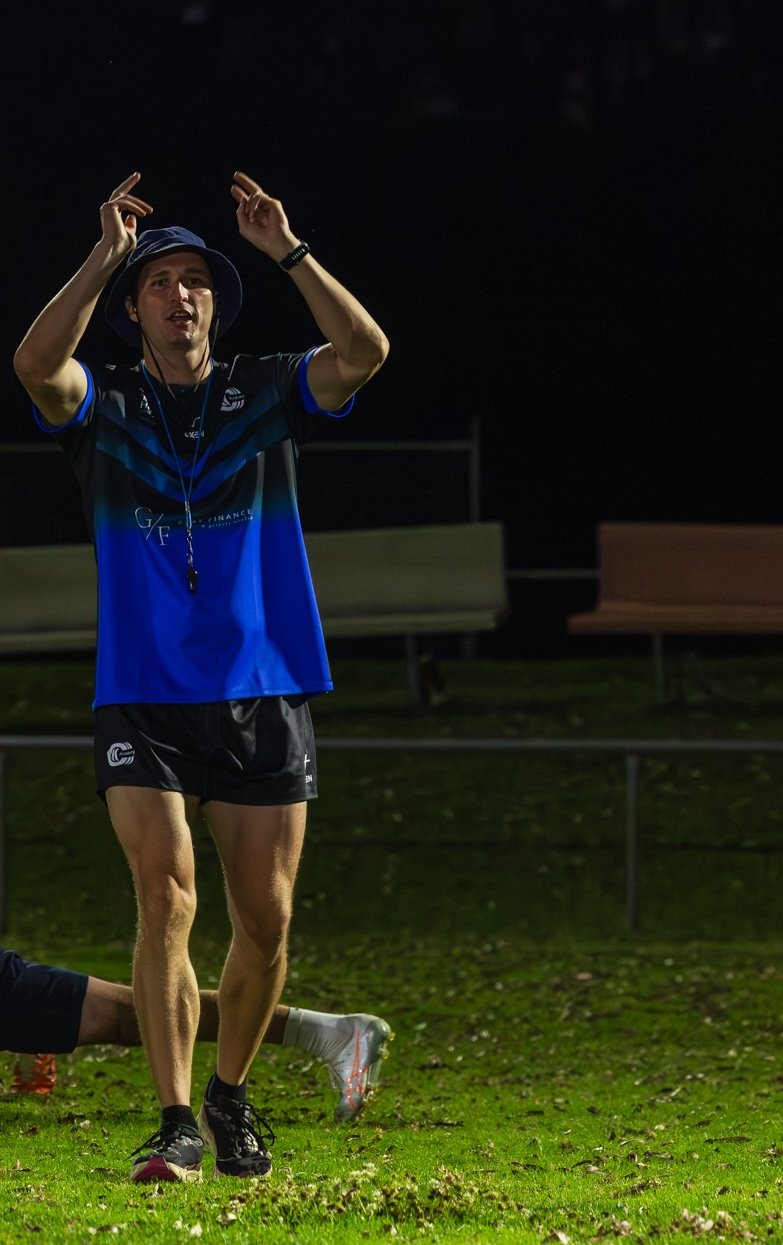 Corey Wolski, high performance strength and conditioning coach, at a Triple C Academy session