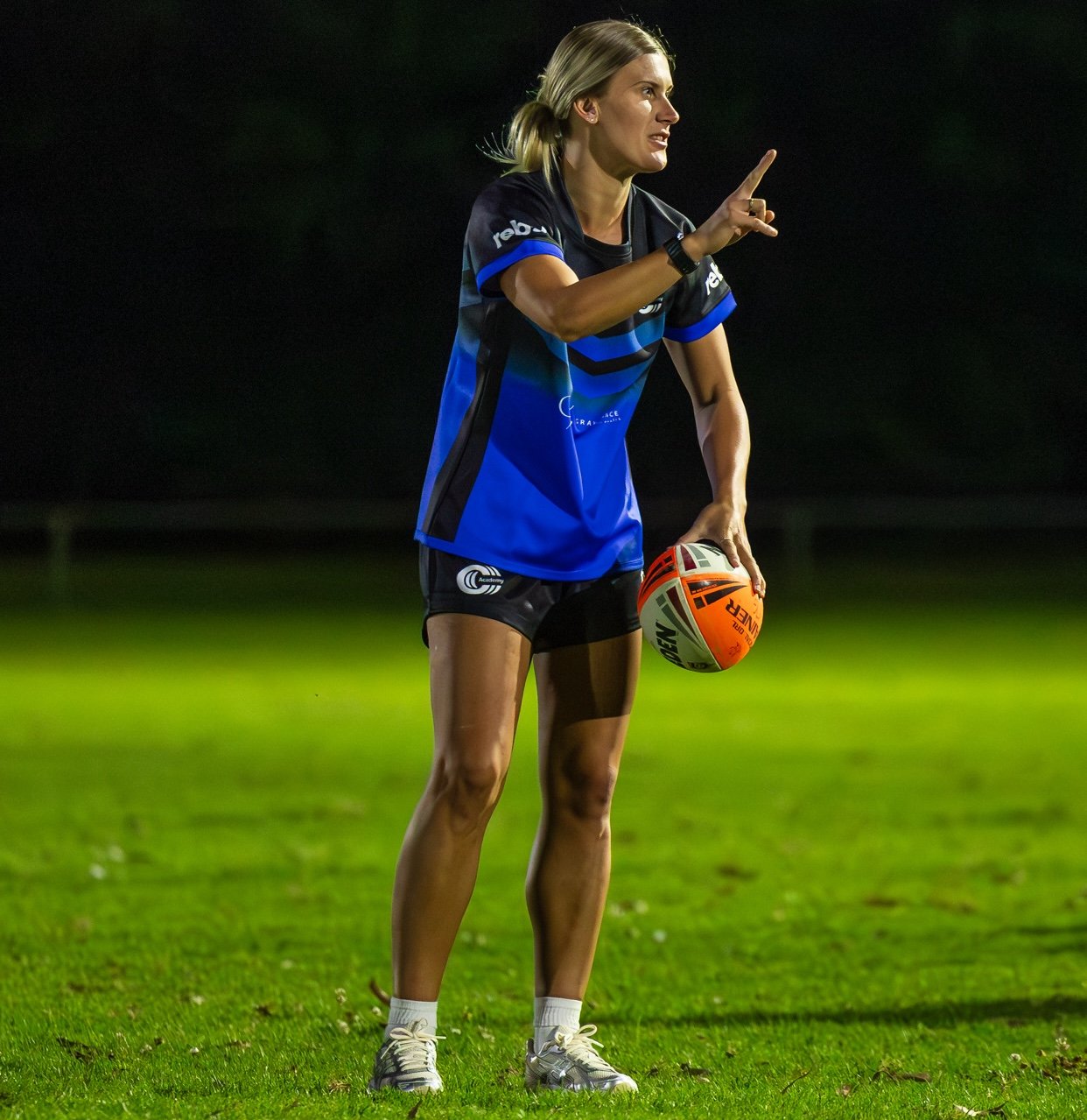Shenae Ciesiolka, NRLW, State of Origin and Australian representative player, at a Triple C Academy session